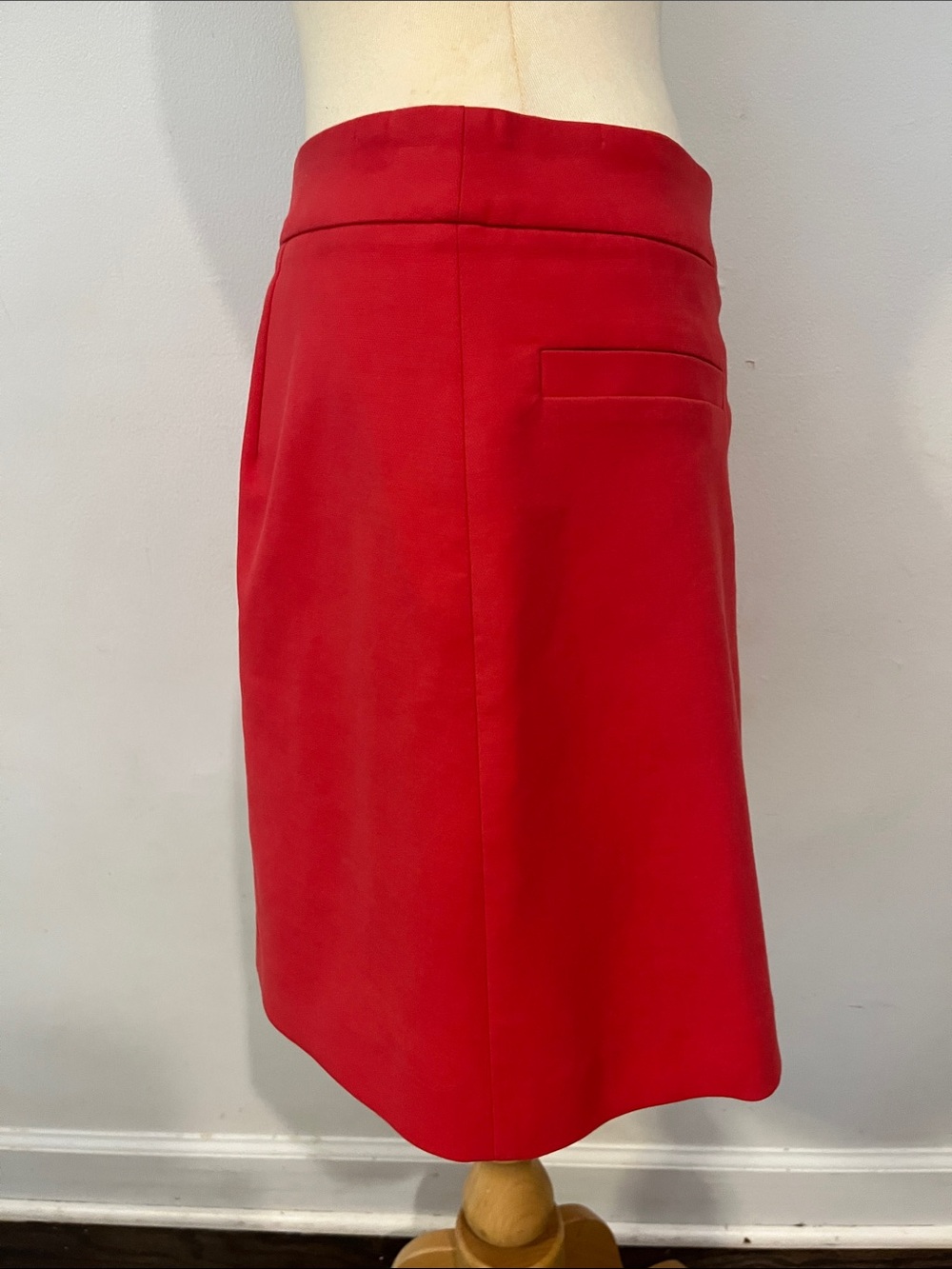 Red Front-Pleat Mini Skirt - Picture 5 of 5